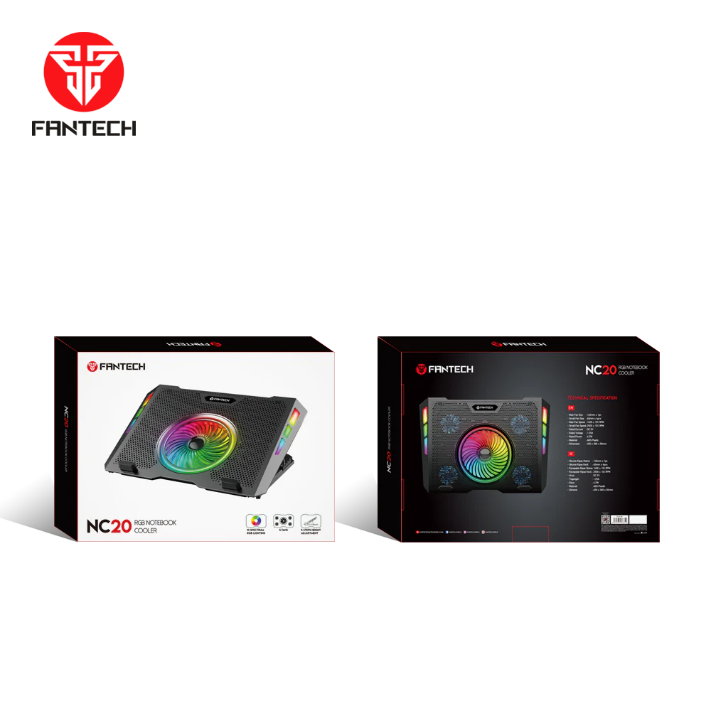 Fantech NC20 RGB Laptop Stand Cooling Pad Fantech NC20 RGB Laptop Stand Cooling Pad